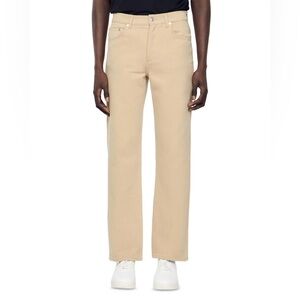 Heavy Straight Leg Jeans in Beige